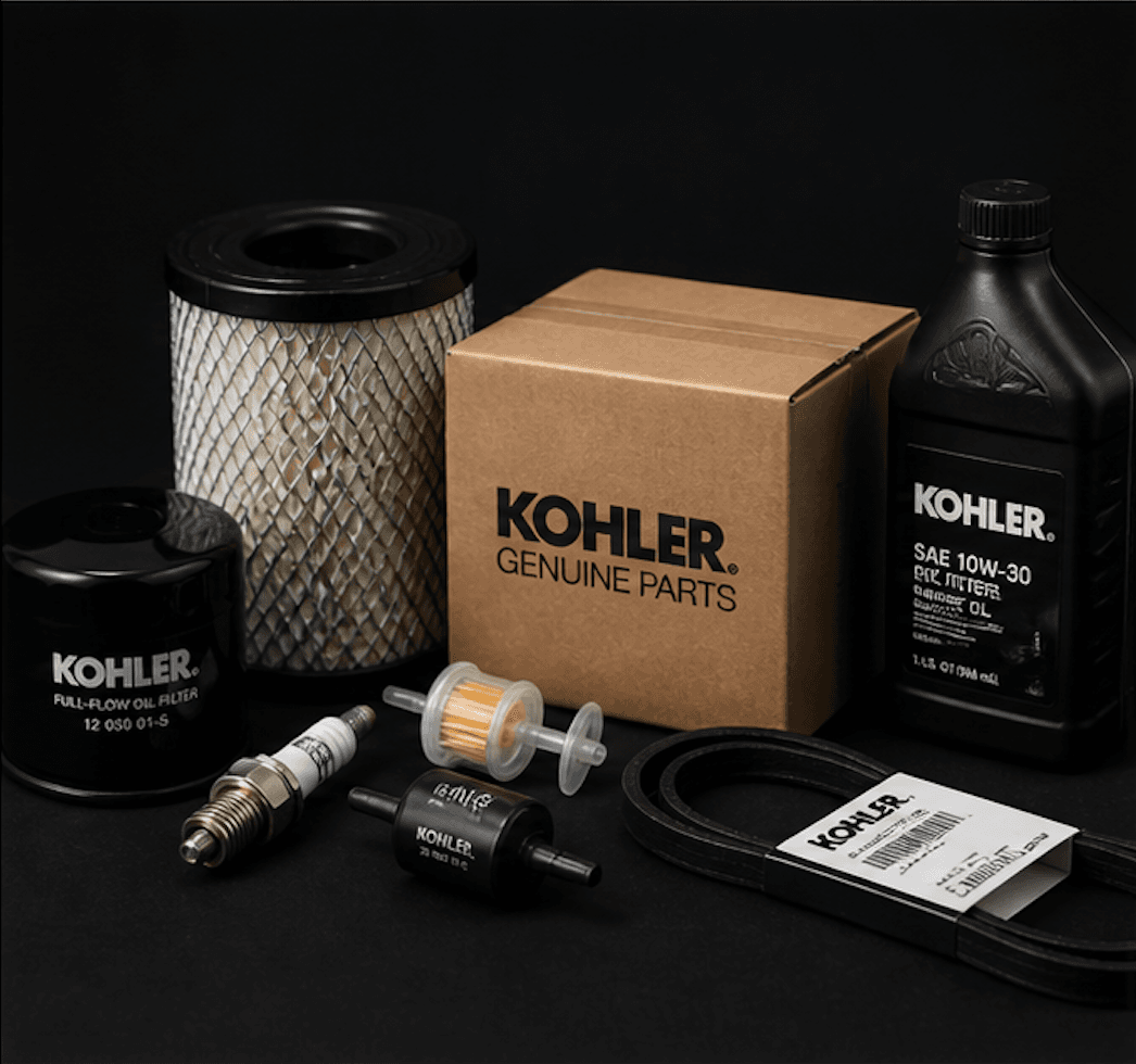 Maintenance parts including filters oil and spark plugs